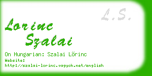 lorinc szalai business card